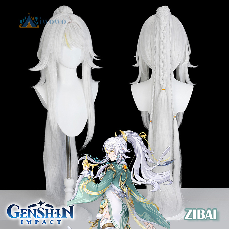 Anime Cosplay Long Hair - Zibai Cosplay Wig Genshin Impact Liyue