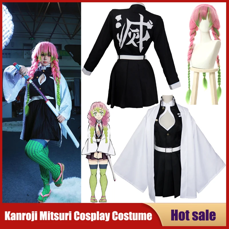 Anime Cosplay Kid - Anime Kanroji Mitsuri Cosplay Costume Kimetsu