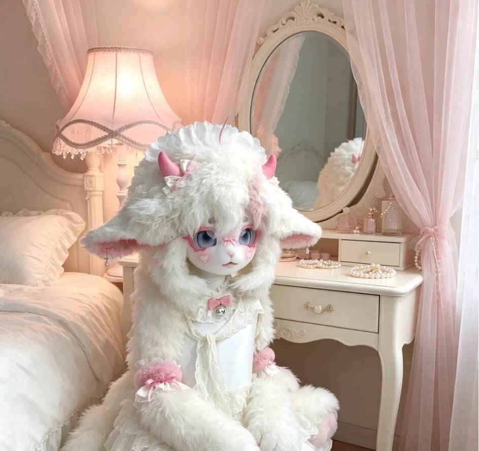 Handmade Kig Fursuit Head Cute - Anime Cosplay Lolita ulasan dan harga