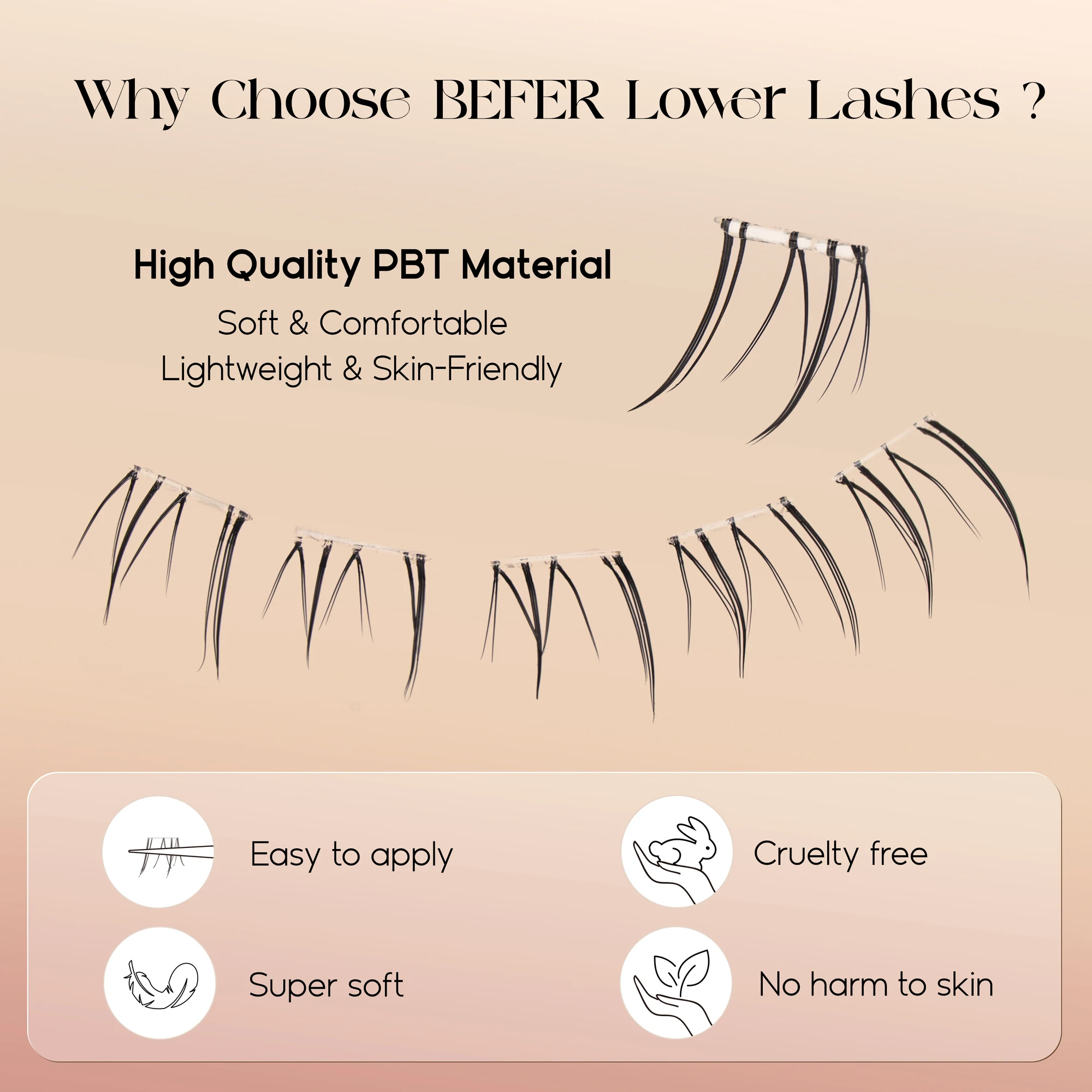 Befer No Glue Needed Lower Las - Anime Cosplay Lashes ulasan dan harga