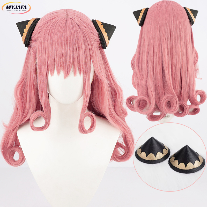 Adult Anya Forger Cosplay Wig  - Spy Family Outfit ulasan dan harga