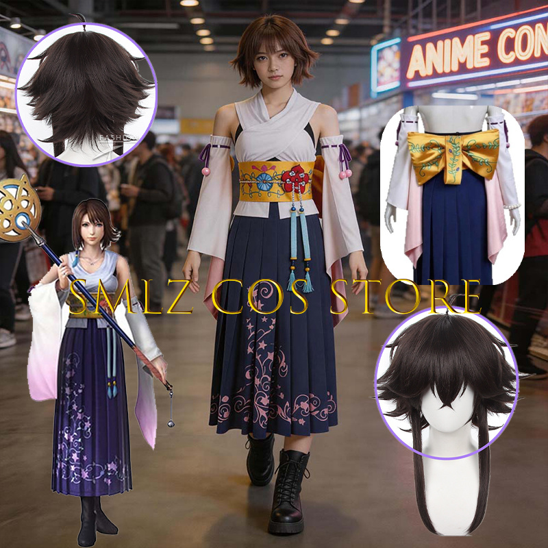 Smlz FFX Yuna Cosplay Anime FF - Anime Cosplay Dress For Women ulasan dan harga