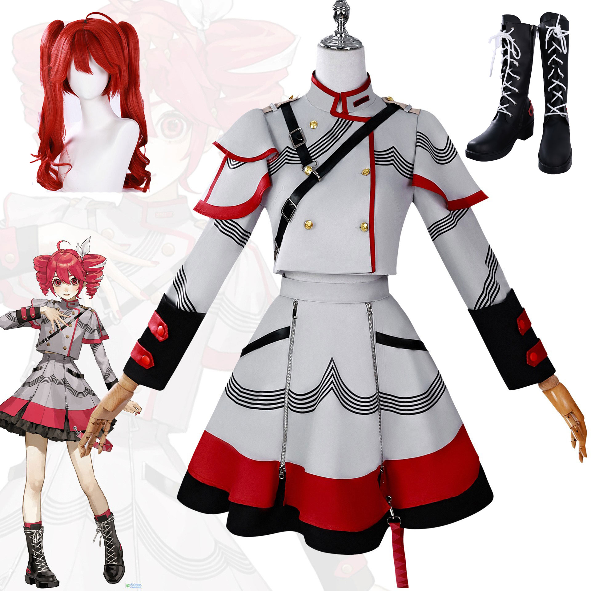 Kasane Teto cosplay costume ad - Anime Cosplay Makeup ulasan dan harga
