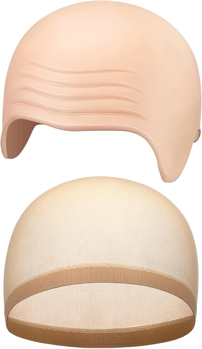 2 Pieces Latex Bald Cap with N - Anime Cosplay Makeup ulasan dan harga