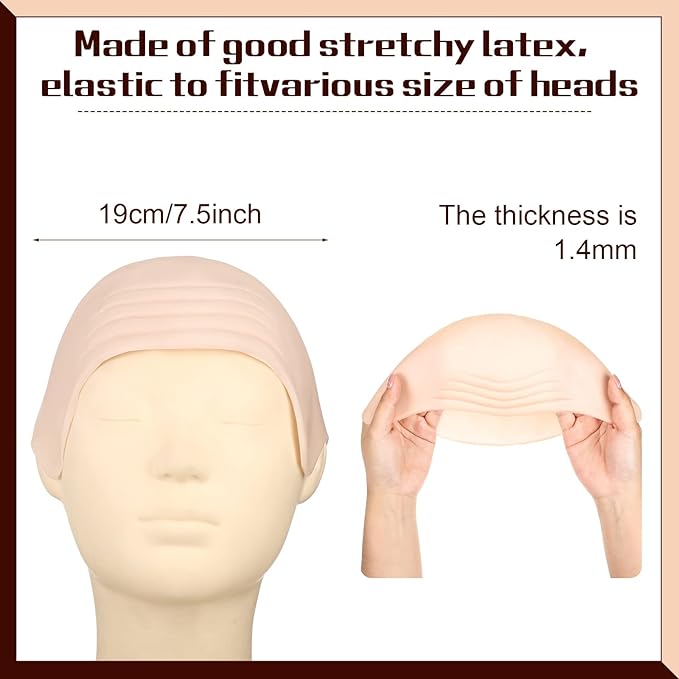 2 Pieces Latex Bald Cap with N - Anime Cosplay Makeup ulasan dan harga