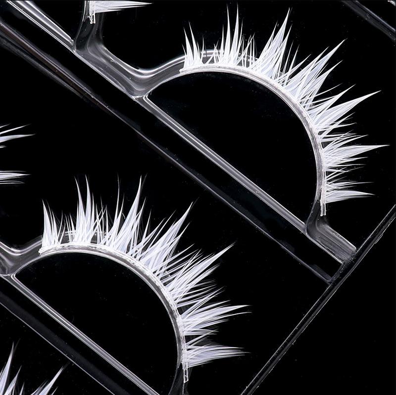 White False Eyelashes Cosplay  - Anime Cosplay Lashes ulasan dan harga
