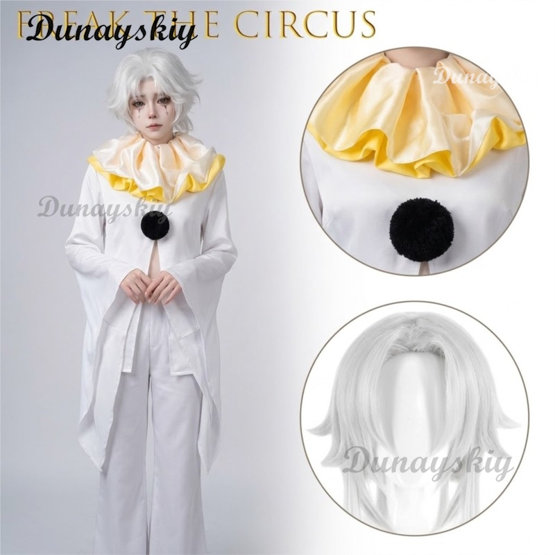 Pierrot Freak Party White Clow - Anime Cosplay Long Hair ulasan dan harga