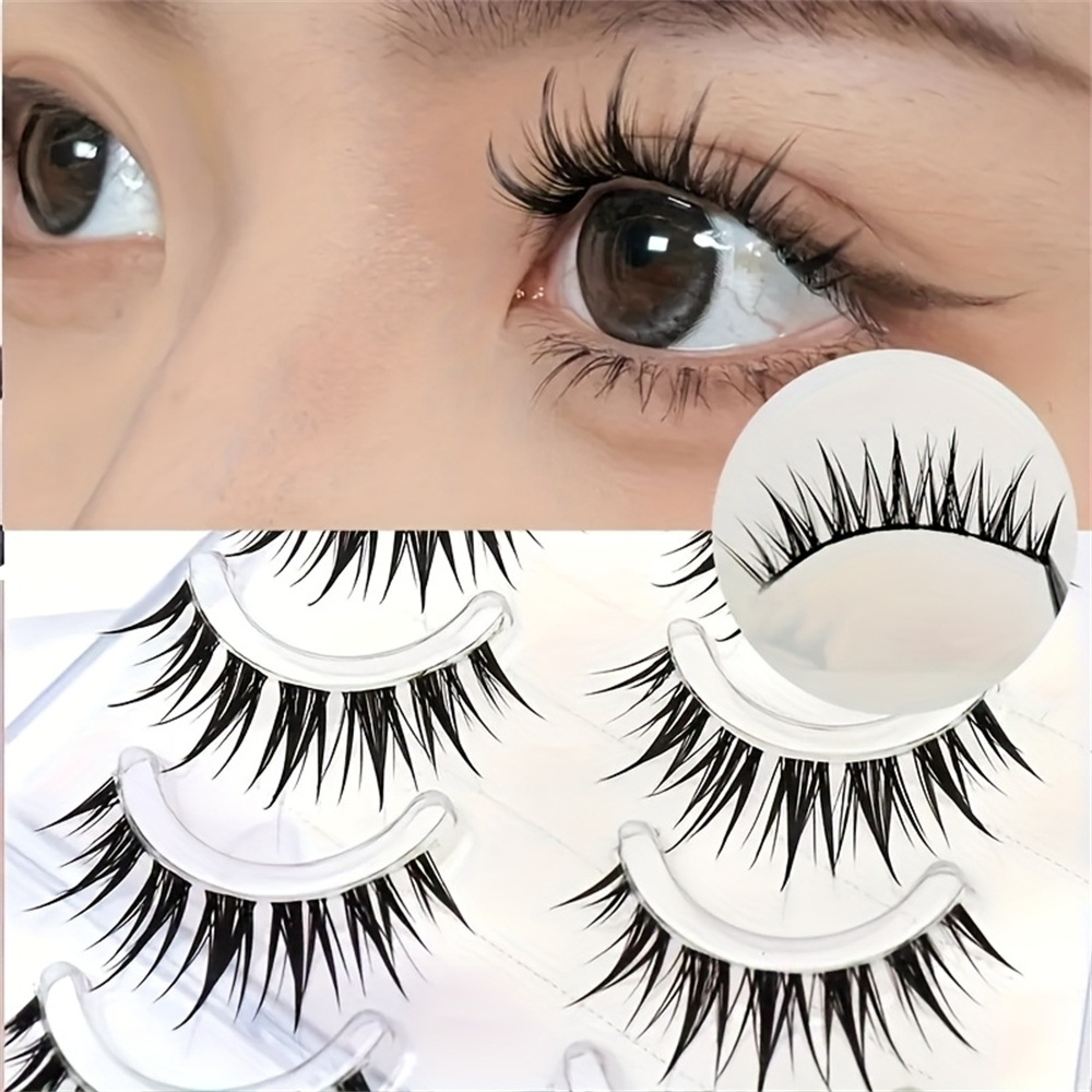 5 Pairs of Wet Comic Eyelashes - Anime Cosplay Lashes ulasan dan harga