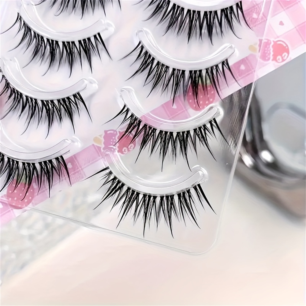 5 Pairs of Wet Comic Eyelashes - Anime Cosplay Lashes ulasan dan harga