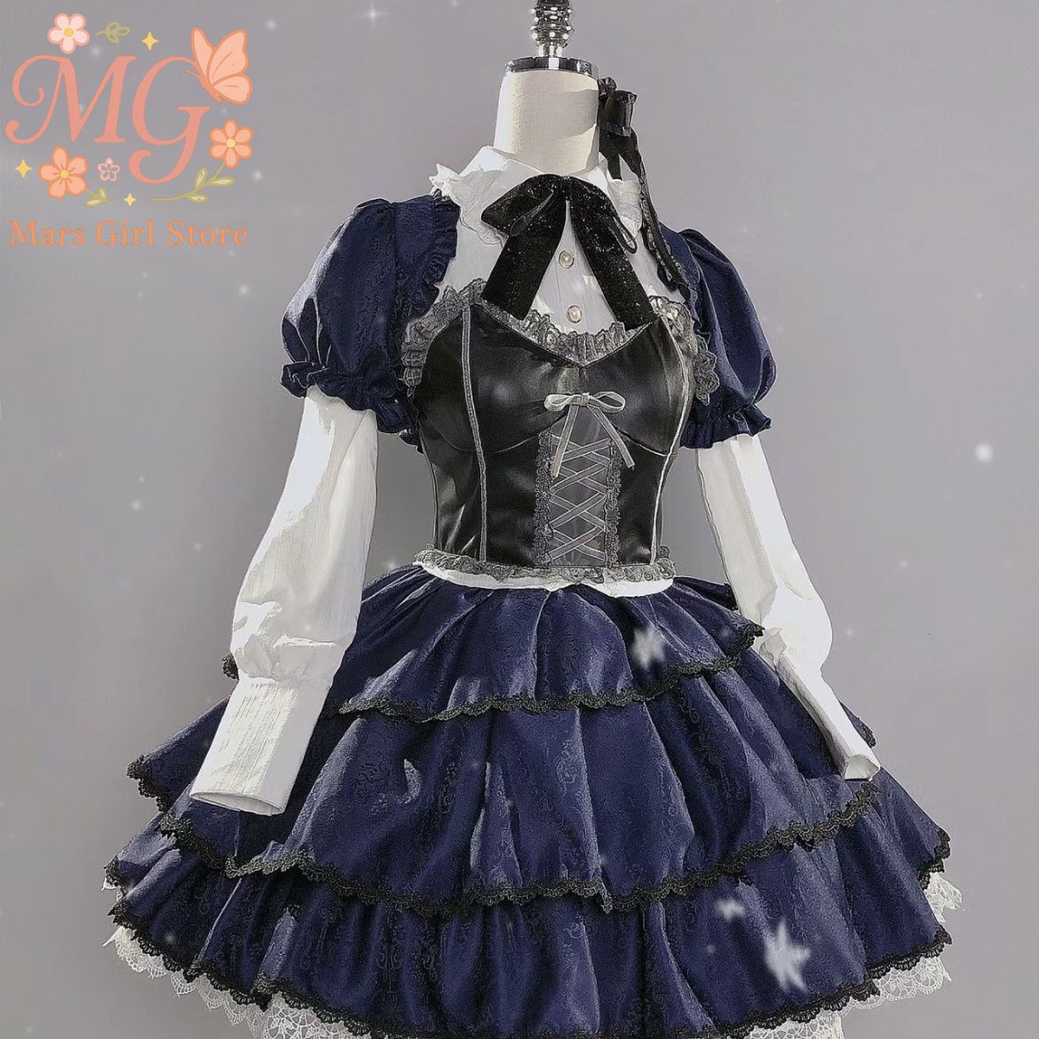 Rikka Takanashi Cosplay Costum - Anime Cosplay Lolita ulasan dan harga