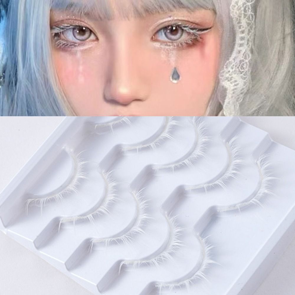 White White Anime Eyelashes Sp - Anime Cosplay Lashes ulasan dan harga