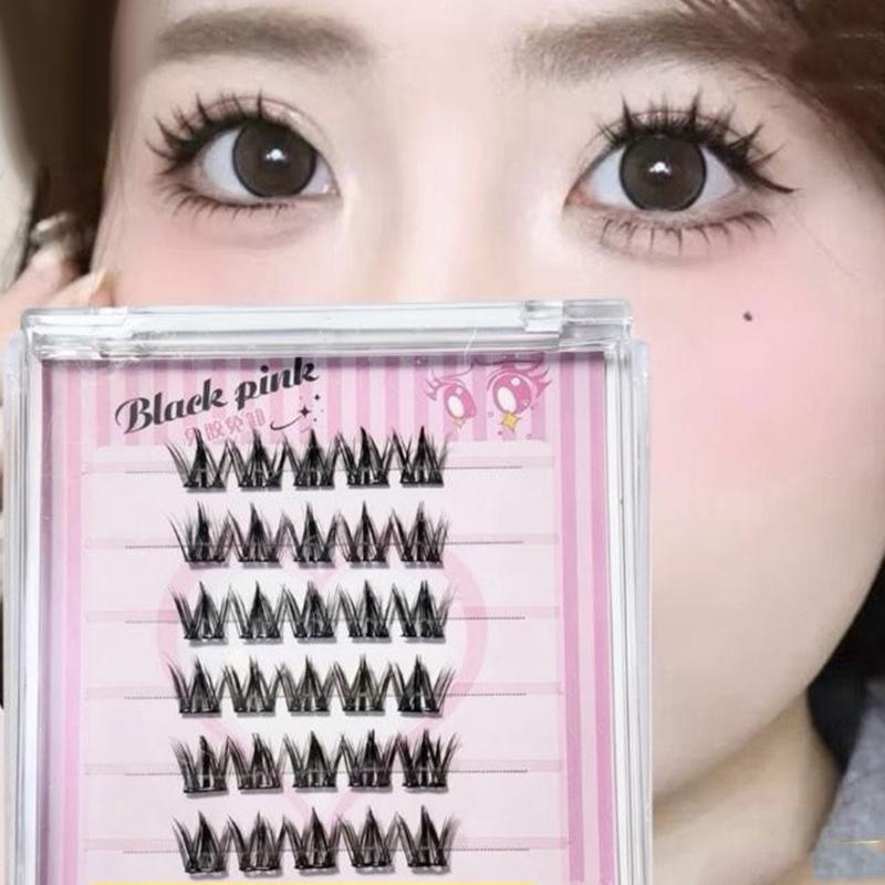 6 Rows Diy Segmented False Eye - Anime Cosplay Lashes ulasan dan harga
