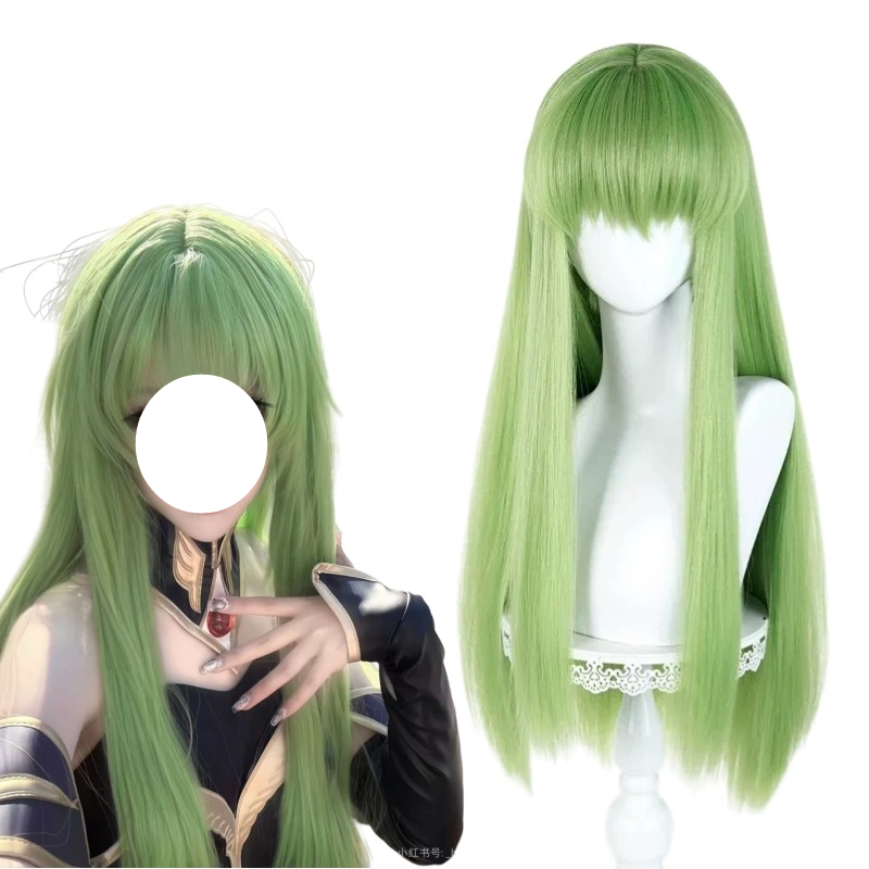 Anime CC Cosplay Green Wig Lon - Anime Cosplay Long Hair ulasan dan harga