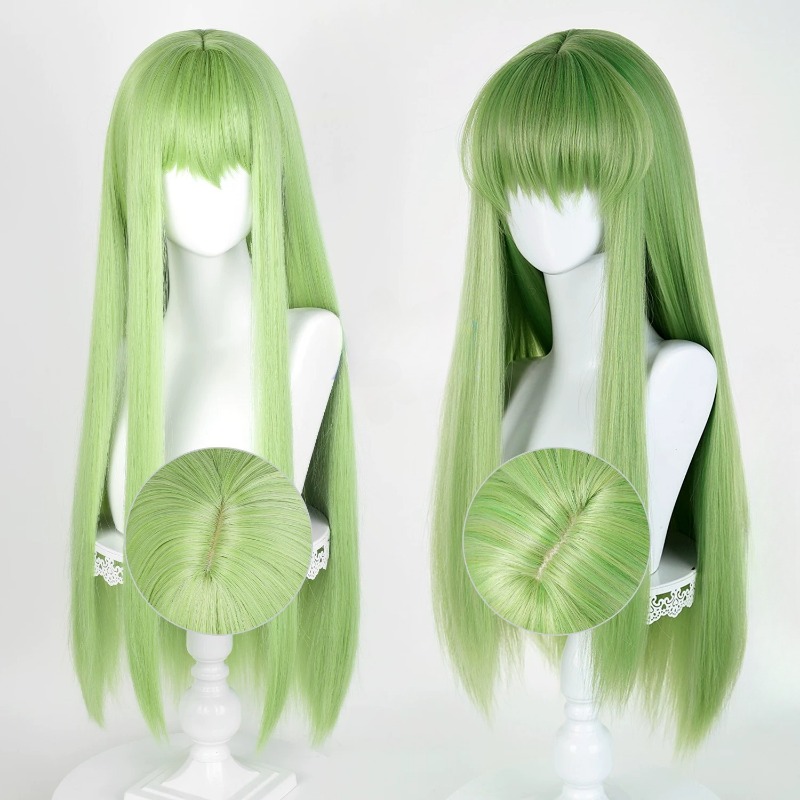 Anime CC Cosplay Green Wig Lon - Anime Cosplay Long Hair ulasan dan harga