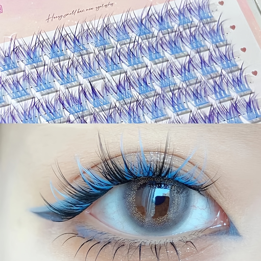 Mixiaohe Colorful Eyelashes 60 - Anime Cosplay Lashes ulasan dan harga