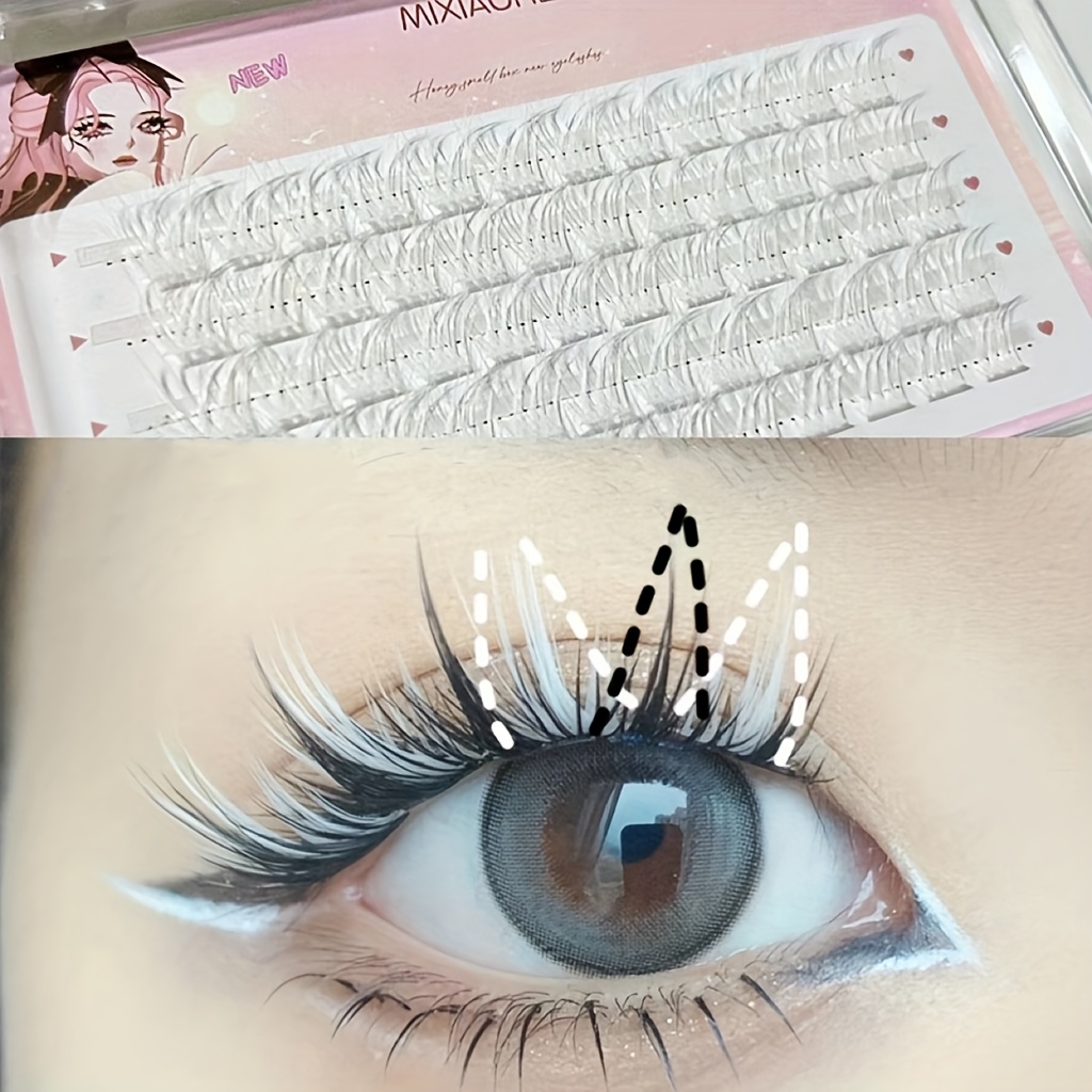 Mixiaohe Colorful Eyelashes 60 - Anime Cosplay Lashes ulasan dan harga